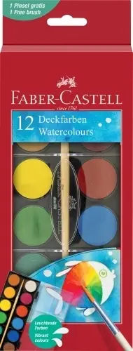 ACUARELAS FABER-CASTELL ESTUCHE DE 12 - Pack de 6 unidades