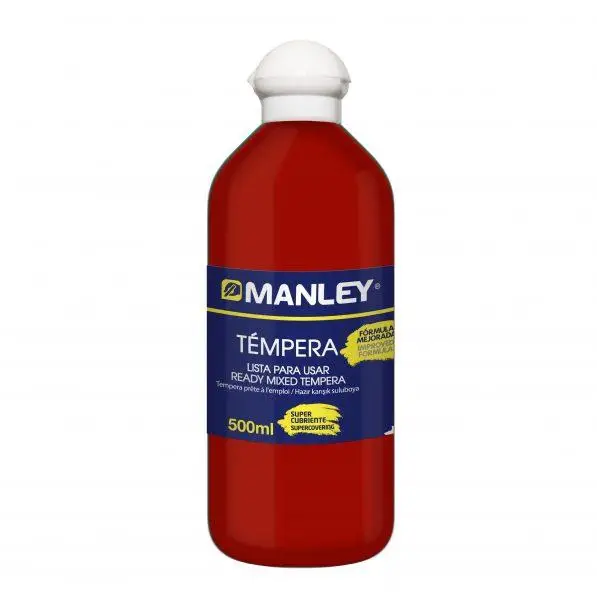 BOTE 500ML TEMPERA LIQUIDA MANLEY ROJO MNP18636