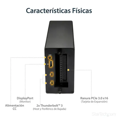 Caja Chasis de Expansión Thunderbolt 3 a PCI Express con DisplayPort - PCI-E x16 - PCIe de 16 Hilos - Imagen 10