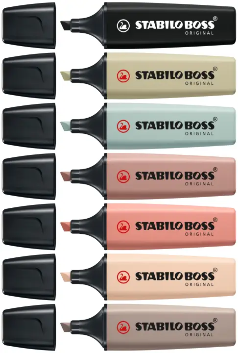 BOSS NatureColors marcador 6 pieza(s) Punta de cincel Negro, Bronce, Verde, Gris, Verde claro