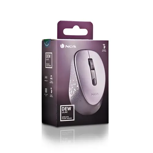 DEW ratón Oficina Ambidextro RF inalámbrico Óptico 1600 DPI - Imagen 6
