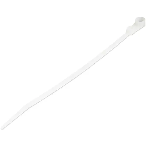 Bridas sujetacables de 15cm con perforación de montaje - 3 mm de ancho, para grupo de cables de 40 mm, soportan 18 kg de tensión, de Nylon 66, UL, paquete de 100 - Imagen 1