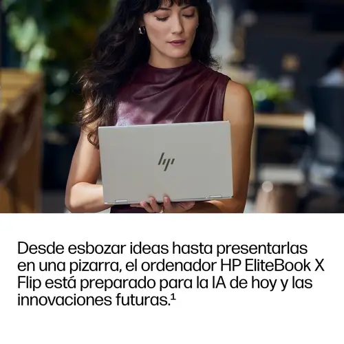 EliteBook X Flip G2i 14 inch Notebook Next Gen AI PC Wolf Pro Security Edition Copilot+ PC Intel Core Ultra 7 356H Híbrido (2-en-1) 35,6 cm (14") Pantalla táctil WUXGA 32 GB LPDDR5x-SDRAM 1 TB SSD Wi-Fi 7 (802.11be) Windows 11 Pro Plata - Imagen 10