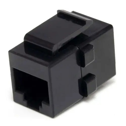 Caja de Empalme Acoplador Keystone Cable Cat5 Ethernet UTP - 2x Hembra RJ45 - Negro - Imagen 2