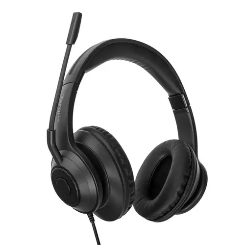 AEH102GL auricular y casco Auriculares Alámbrico Diadema Llamadas/Música USB tipo A Negro - Imagen 4