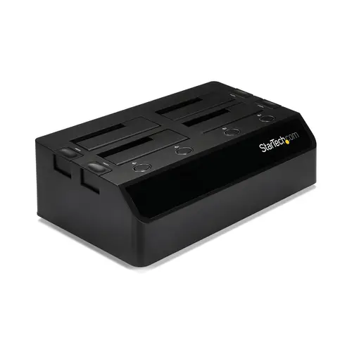 Base de Acoplamiento USB 3.0 de 4 Bahías SATA - Docking Station USB de Discos Duros o SSD SATA III de 2,5/3,5" - de Intercambio en Caliente - Carga Superior - Imagen 1