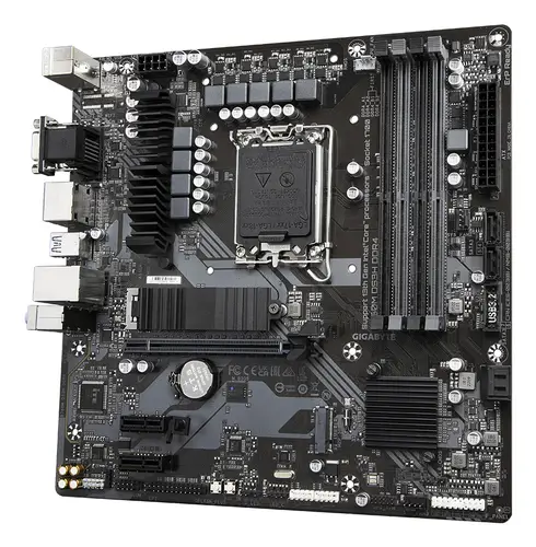 B760M DS3H DDR4 Placa base - Soporta CPUs Intel Core de 14ª generación, VRM digital de 6+2+1 fases, hasta 5333MHz DDR4 (OC), 2xPCIe 4.0 M.2, LAN 2.5GbE, USB 3.2 Gen2 - Imagen 2