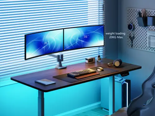 Soporte de escritorio para monitor doble de 17«-35», blanco - Imagen 10
