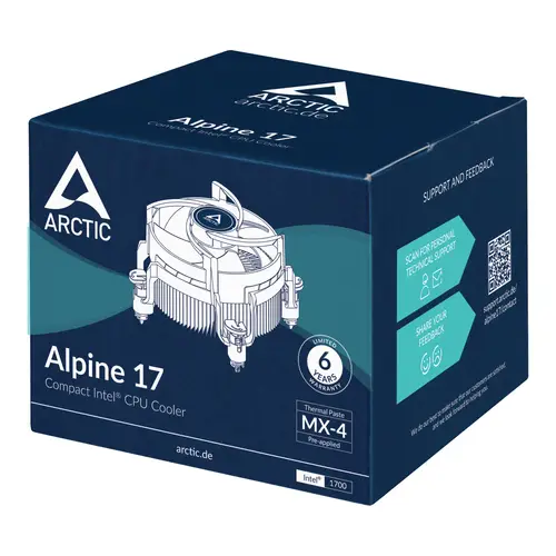 Alpine 17 Procesador Refrigerador de aire 9,2 cm Negro, Plata 1 pieza(s) - Imagen 7
