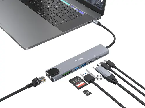 133497 base para portátil y replicador de puertos Alámbrico USB Tipo C Negro, Gris - Imagen 4