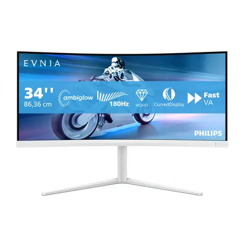 34M2C5501A/00 pantalla para PC 86,4 cm (34") 3440 x 1440 Pixeles Wide Quad HD LCD Blanco - Imagen 1
