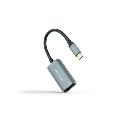 Conversor USB-C a DisplayPort 8K Aluminio, 15 cm, Gris - Imagen 1