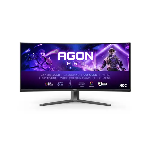AGON PRO AG346UCD pantalla para PC 86,4 cm (34") 3440 x 1440 Pixeles Wide Quad HD QD-OLED Negro, Gris - Imagen 2