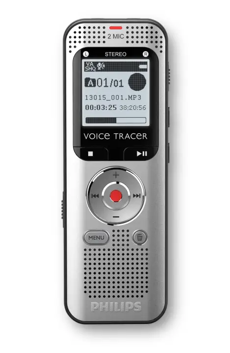 Voice Tracer DVT2015 dictáfono Memoria interna y tarjeta de memoria Plata