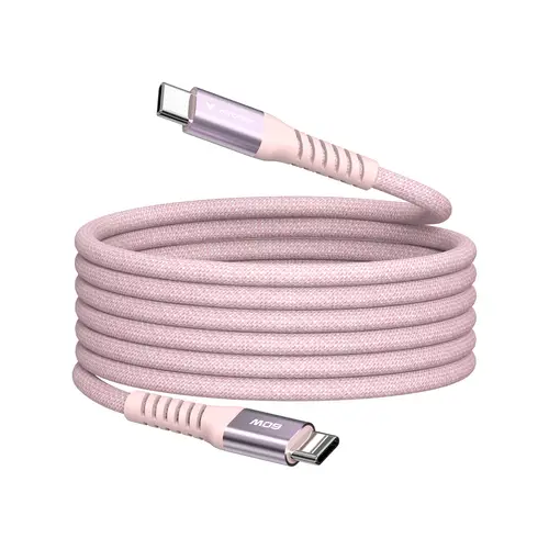 31853 cable USB USB 2.0 1,2 m USB C Rosa - Imagen 1