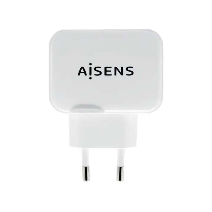 Cargador USB 17W 5V/3.4A, 2xUSB Con Control AI, Blanco