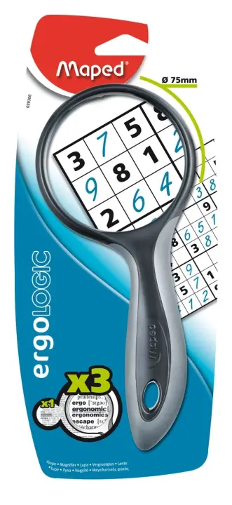 039300 lente de aumento y lupa 3x Marrón, Gris