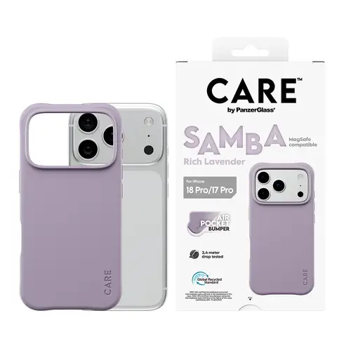 CARE by ® Samba Case Rich Lavender w. White MagSafe iPhone 18 Pro | 17 Pro funda para teléfono móvil Púrpura - Imagen 2