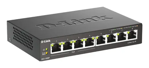 DGS-1008P/E switch No administrado L2 Gigabit Ethernet (10/100/1000) Energía sobre Ethernet (PoE) Escritorio Negro - Imagen 2