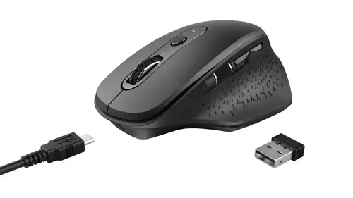 Ozaa ratón Oficina mano derecha RF inalámbrico Óptico 2400 DPI - Imagen 1