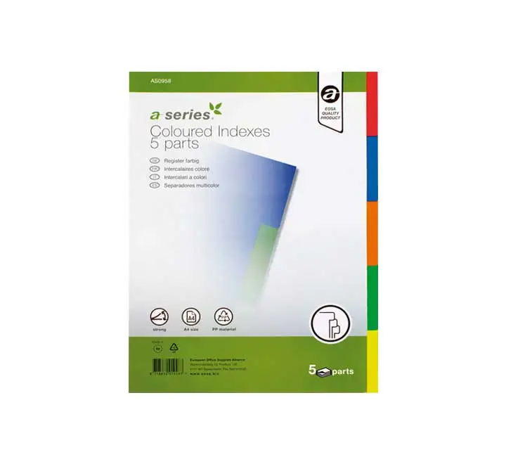SEPARAD. A-SERIES 1-5 PP A4 COLORES AS0958