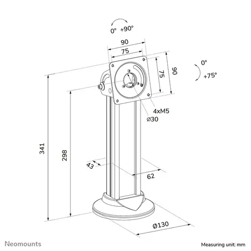 DS15-632BL1 Soporte de escritorio para tablet - máx 3 kg | 6,6 lbs - Imagen 14
