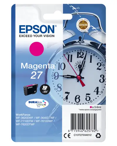 Alarm clock Singlepack Magenta 27 DURABrite Ultra Ink - Imagen 1