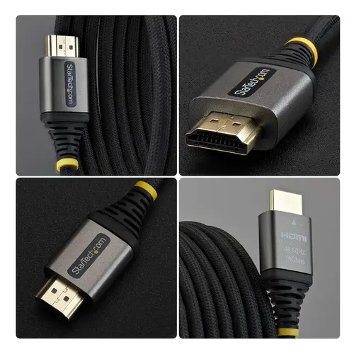 CABLE HDMI CERTIFICADO DE ALTA ACCS VELOCIDAD DE 50CM - 4K 60HZ - Imagen 3