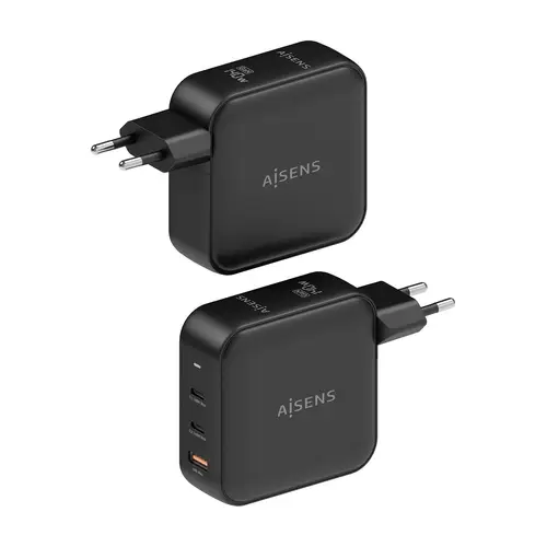 Cargador GaN 140W, 2xUSB-C PD3.1 QC4.0, 1xUSB-A QC3.0, Negro - Imagen 3