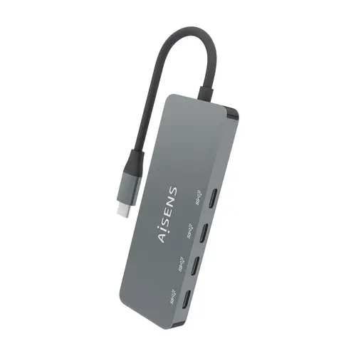 Hub USB 3.2 Gen2 10G USB-C, USB-C/M-4xUSB-C/H, Gris, 15cm - Imagen 3