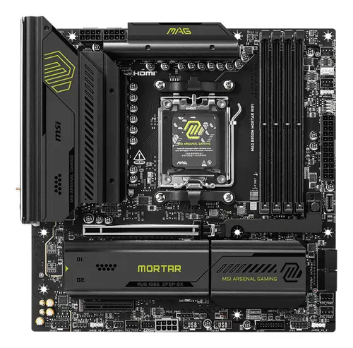 MAG B850M MORTAR WIFI placa base AMD B850 Zócalo AM5 micro ATX - Imagen 2