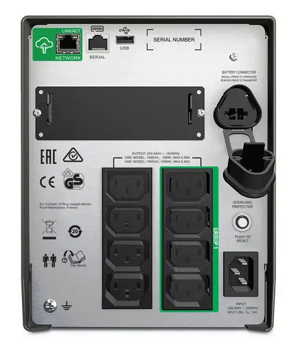 SMT1500IC sistema de alimentación ininterrumpida (UPS) Línea interactiva 1,5 kVA 1000 W 8 salidas AC - Imagen 2
