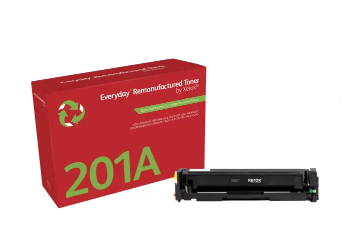 Remanufacturado Everyday Tóner Everyday Negro remanufacturado de Xerox es compatible con HP 201A (CF400A), Capacidad estándar