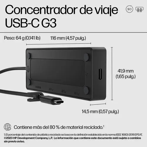 Concentrador de viaje USB-C G3 - Imagen 8
