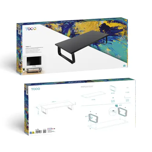 Soporte Elevador Multiusos para Monitor/Portátil, Negro - Imagen 7