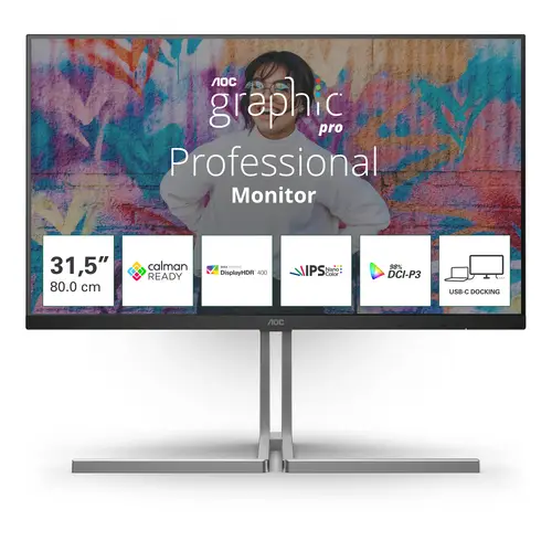 U32U3CV pantalla para PC 80 cm (31.5") 3840 x 2160 Pixeles 4K Ultra HD LCD Negro - Imagen 1