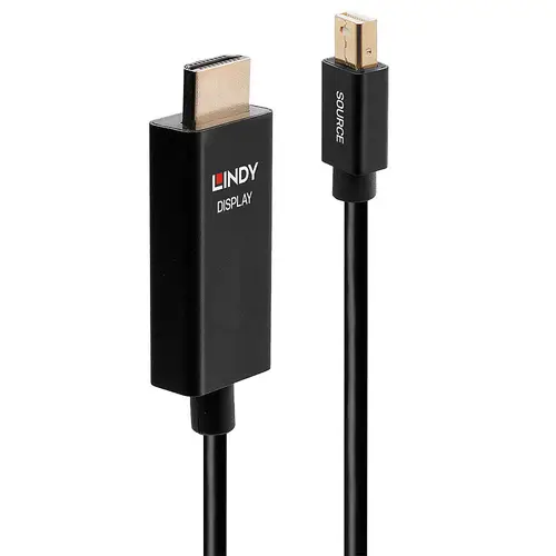 40923 adaptador de cable de vídeo 3 m Mini DisplayPort HDMI tipo A (Estándar) Negro - Imagen 1
