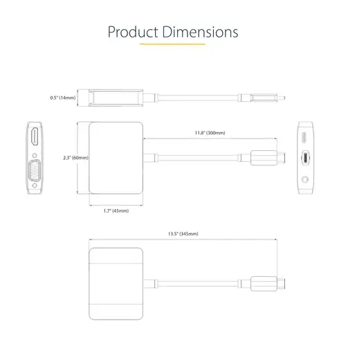Adaptador de Vídeo USB C, Adaptador Multipuertos USB Tipo C a HDMI VGA con Salida de Audio de 3,5mm, HDR 4K a 60Hz, PD 3.0 de 100W, Compatible con Thunderbolt 3/4 - Imagen 9