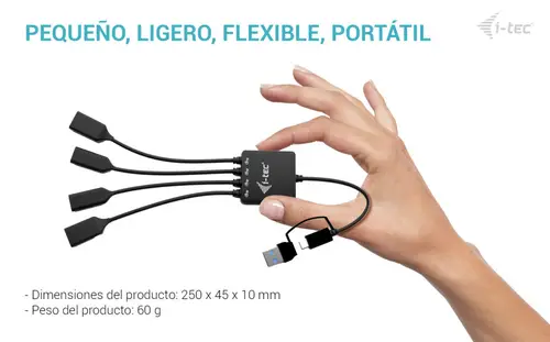 USB-C/USB-A Cable HUB 4 port (2x USB-C, 2x USB-A) - Imagen 10