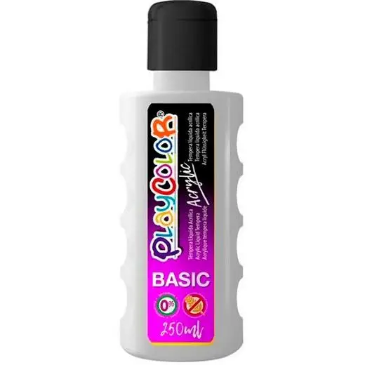 BOTE PINTURA PLAYCOLOR ACRYLIC 250ML BLANCO