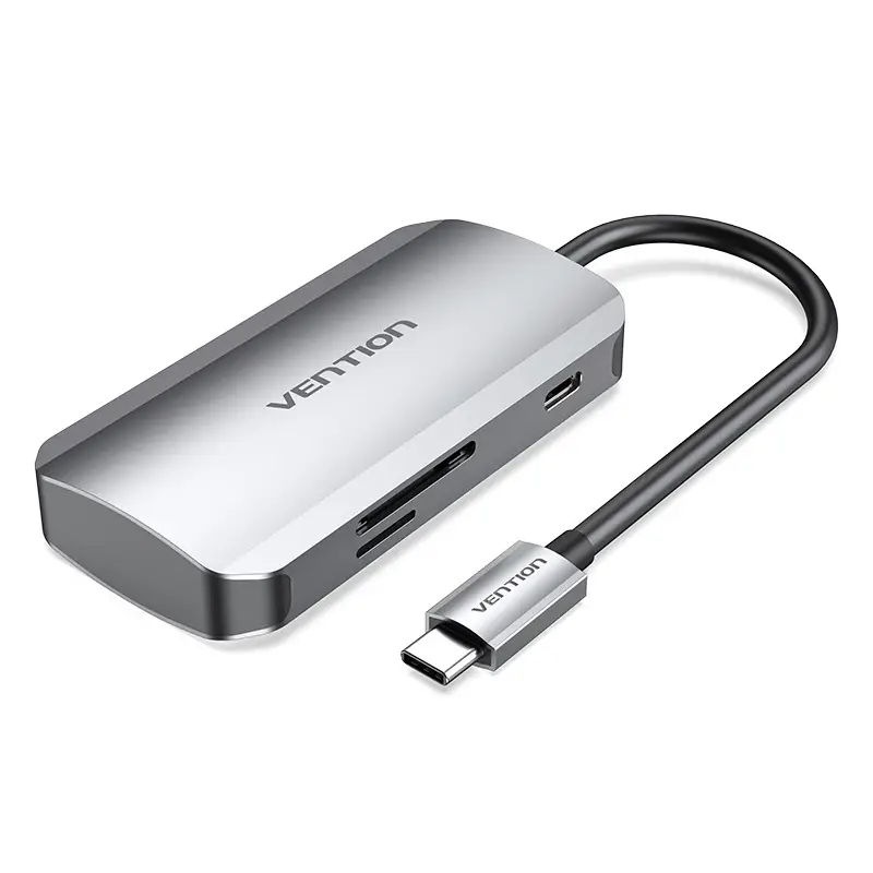 Docking USB Tipo-C TNHHB/ 3xUSB/ 1xUSB Tipo-C PD/ 1xLector Tarjetas SD y MicroSD/ Gris