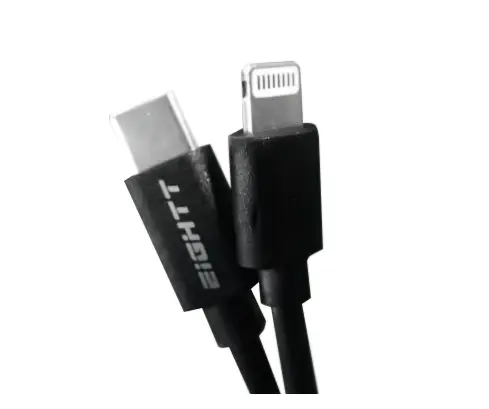 ECT-6B cable de conector Lightning 1 m Negro