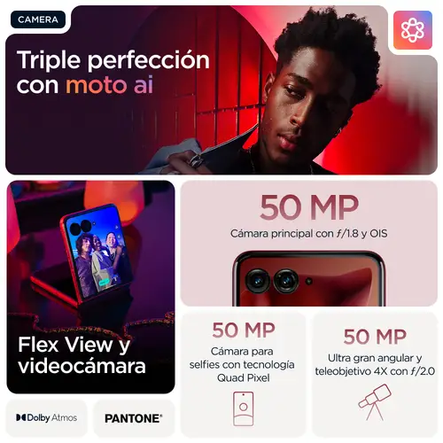 razr 60 ultra 17,7 cm (6.96") SIM doble Android 15 5G USB Tipo C 16 GB 512 GB 4700 mAh Burdeos - Imagen 33