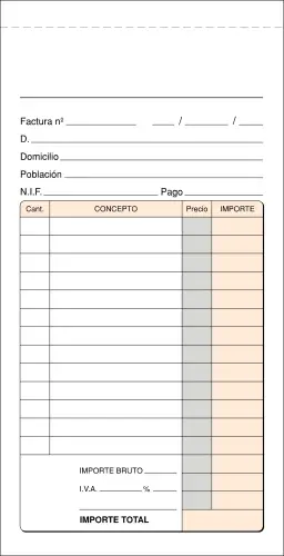 TALONARIO FACTURAS 3 FOLIO NAT. DUP LOAN - Pack de 10 unidades