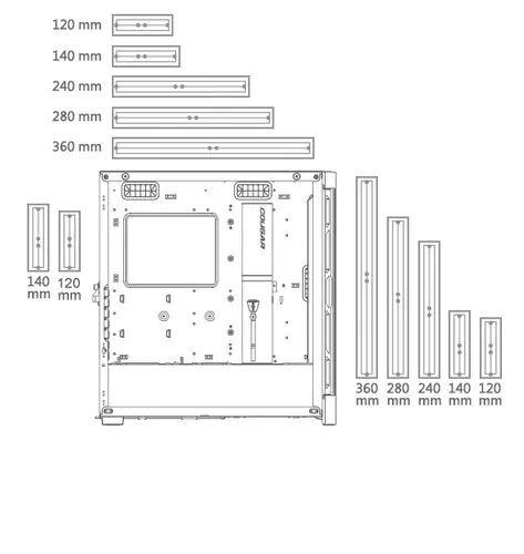 Airface Pro RGB CGR-5AD1W-AIR-RGB Midi Tower Blanco - Imagen 13