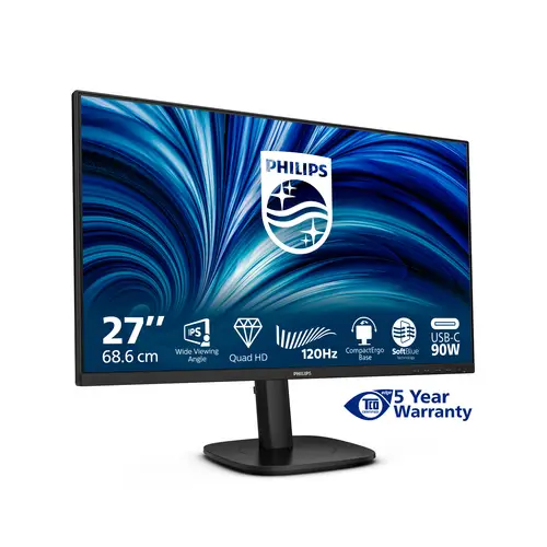 3000 series 27B2U3601/00 pantalla para PC 68,6 cm (27") 2560 x 1440 Pixeles Quad HD LCD Negro - Imagen 2