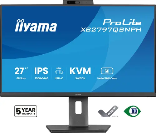 ProLite XB2797QSNPH-B1 27IN IPS LCD 4MS 2560X1440 350CD/M2 HDMI/DP/USB 2 pantalla para PC 68,6 cm (27") 2560 x 1440 Pixeles Quad HD Negro - Imagen 2