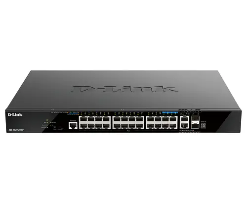 DGS-1520-28MP switch Gestionado L3 Gigabit Ethernet (10/100/1000) Energía sobre Ethernet (PoE) 1U Negro - Imagen 1