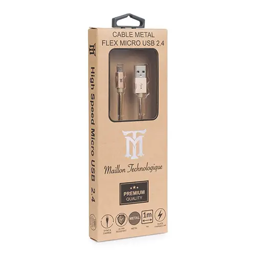 Premium MTPMUMG241 cable USB 1 m USB 2.0 USB A Micro-USB B Oro - Imagen 2