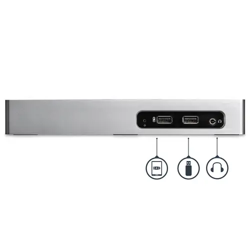 Replicador de Puertos USB 3.0 - Docking Station de Portátil para Dos Pantallas con Vídeo HDMI & DVI/VGA - Ladrón Hub de 6 Puertos USB 3.1 Gen 1 5Gbps, GbE y Audio - Dock Universal Tipo A - Win Mac - Imagen 4